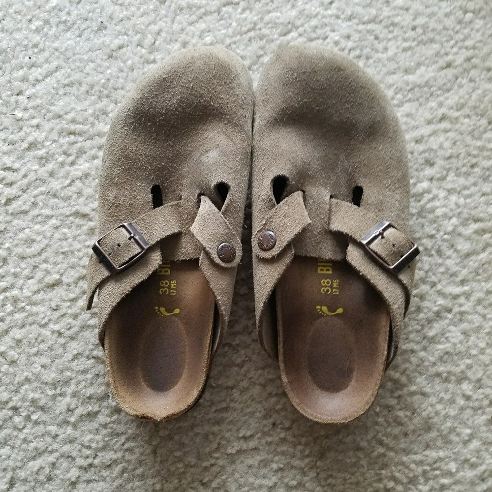 Women's Birkenstock Boston Suede Clogs